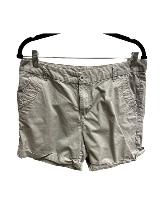 Natural Reflections Beige Cotton Flat Front Shorts