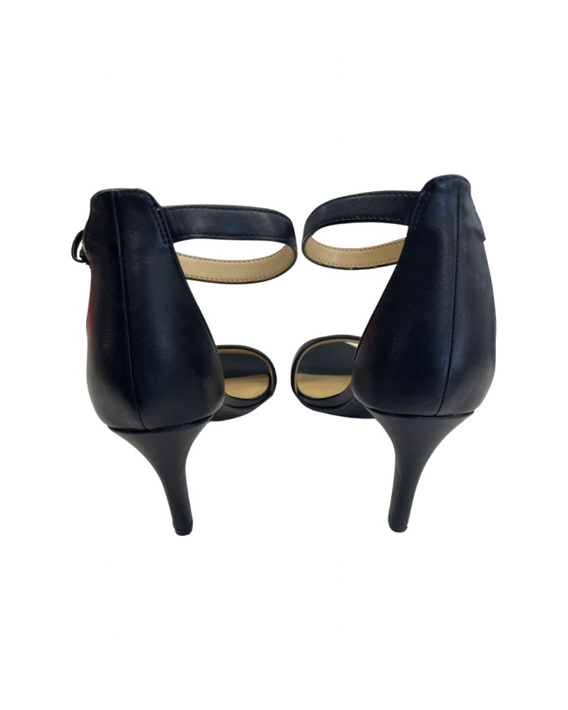 Naturalizer Joy Black Heel Sandals with Ankle Strap
