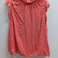 Gap Coral Pink Floral Ruffled Blouse