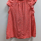 Gap Coral Pink Floral Ruffled Blouse