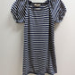 Ann Taylor Loft Blue and White Striped Short Sleeve Dress
