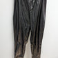 Black Faux Leather Elastic Waist Pants