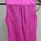 J Crew Hot Pink Sleeveless Ruffle Neck Blouse