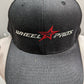 Flexfit Black Hat with 'Wheel Pros' and Logo on Front