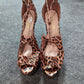 Shoedazzle Pink Leopard Platform Heels