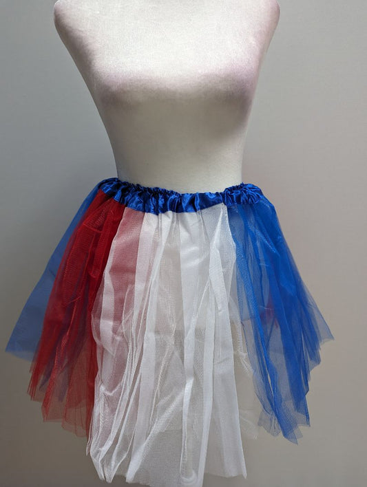 Red, White, and Blue Tutu Netted Skirt