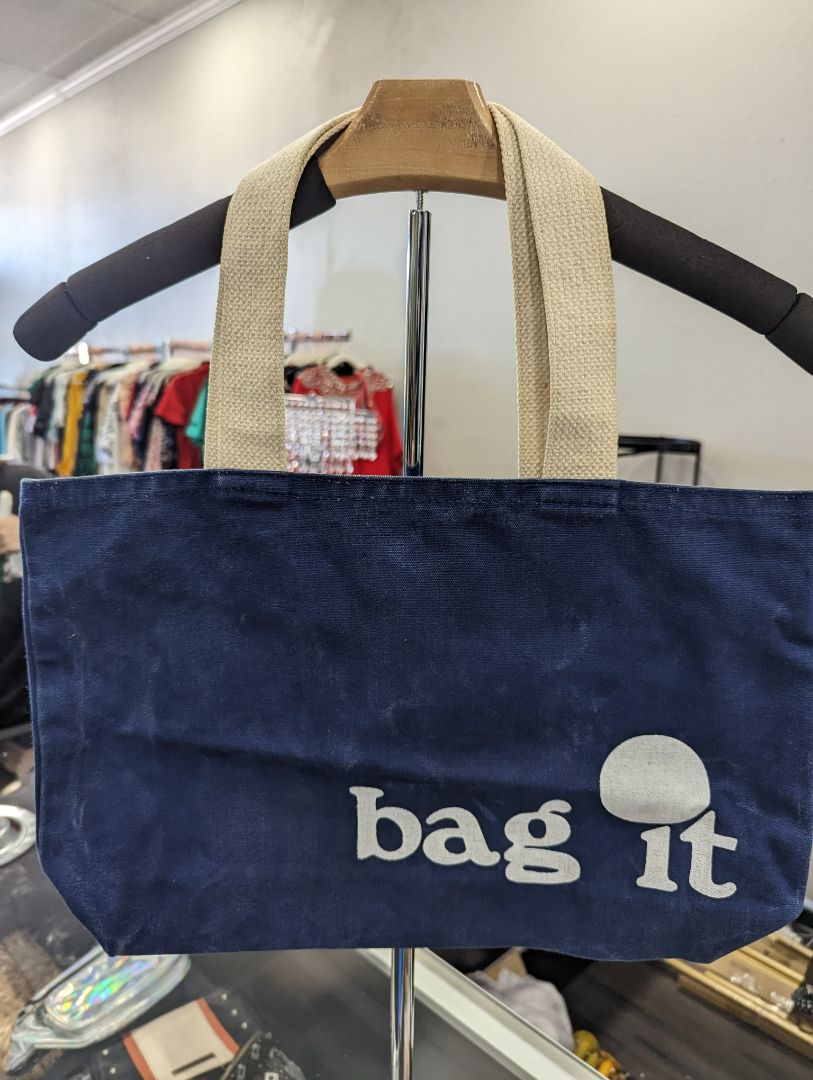 Blue "bag it" Tote Bag