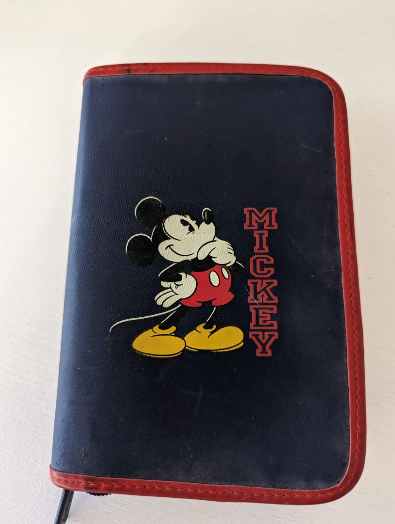 The Disney Store Vintage Blue and Red Portfolio/Wallet