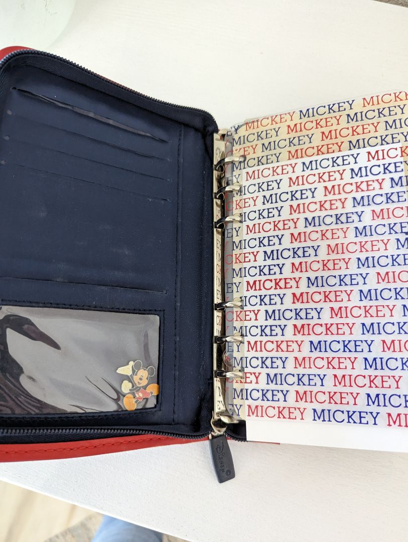 The Disney Store Vintage Blue and Red Portfolio/Wallet