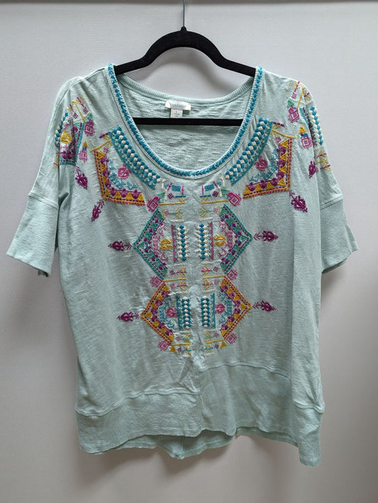 Sundance Green Embroidered Blouse