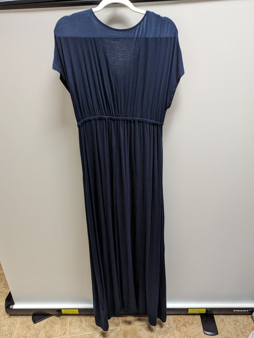 Amazon Essentials Navy Waisted Maxi Dress