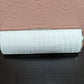 White Fabric Clutch with Silver Rhinestones