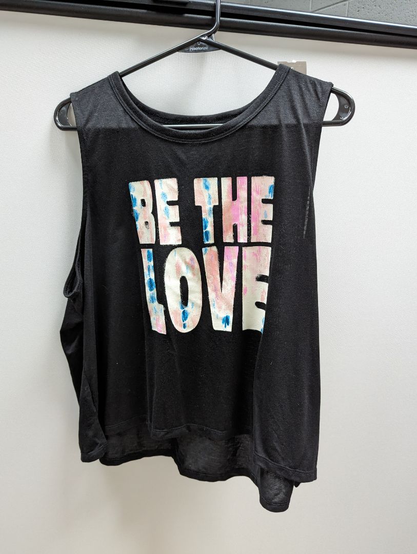 Old Navy Active Black "Be the Love" Crop Tank