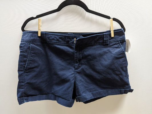 New York & Company Navy Hidden Button Shorts