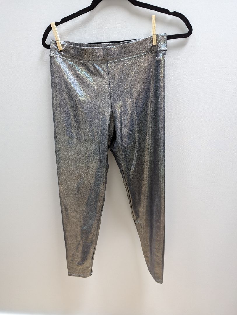 PINK Silver Metallic Leggings