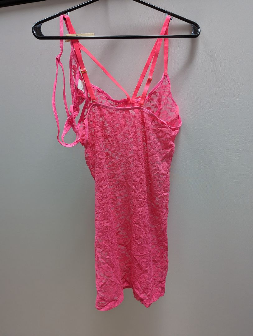 AliExpress Pink Lace Lingerie Nightgown with Matching Thong (XL)