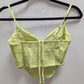 Crealon Lime Green Bustier Corset Crop Top