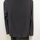 White House Black Market Black Asymmetrical Tunic Blouse