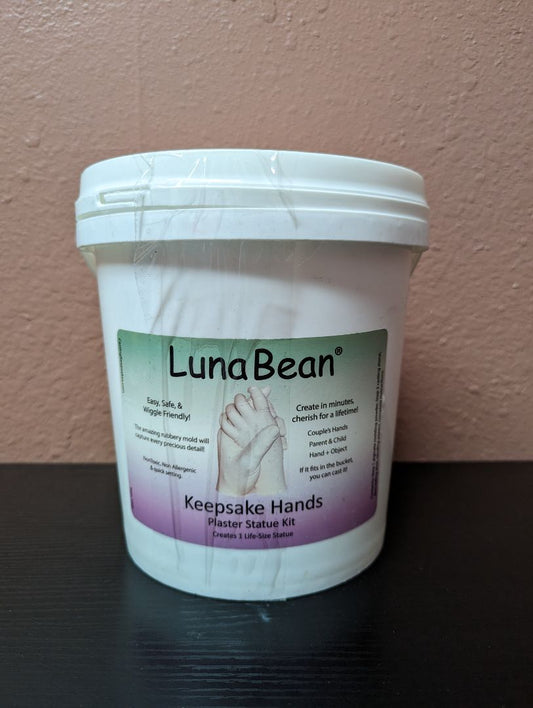 Luna Bean White Keepsake Hands Plaster Statue Kit