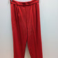 Red Wide Leg Textured Zip Up Pants (L/XL)