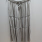 HAEOF Light Grey Tiered Maxi Skirt