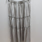 HAEOF Light Grey Tiered Maxi Skirt