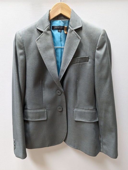 Anne Klein Grey Blazer and Pants Suit Set