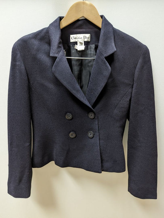 Christian Dior Navy Blazer and Skirt Suit Set