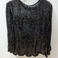 Vintage Black Sequin Blouse