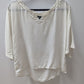 Eileen Fisher Ivory Sheer Kimono Sleeve Blouse