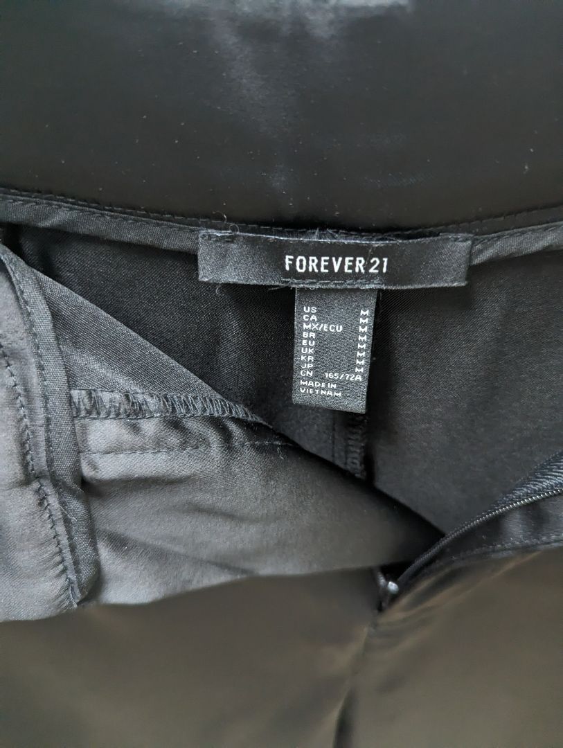 Forever 21 Black "Satin" Trouser Pants