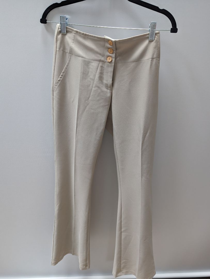 Klassy Beige 3 Button Pants