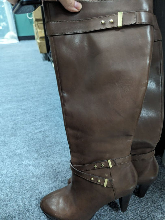 Cole Haan Brown Knee-High Leather Boots