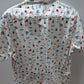 Recess White Multicolor Palm Tree Summer Graphic Short Sleeve Button Up Shirt