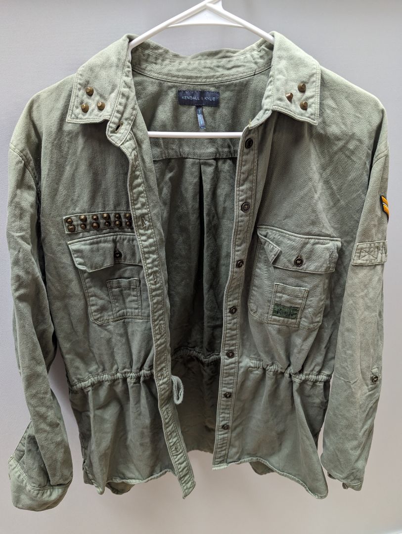 Kendall & Kylie Olive Drawstring Jacket