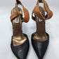 Steve Madden Black/Brown Snakeskin Heels