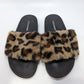 Steve Madden Black Sandal with Brown Leopard Strap