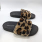 Steve Madden Black Sandal with Brown Leopard Strap