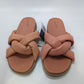 Universal Thread Pink Leather Braided Strap Sandal