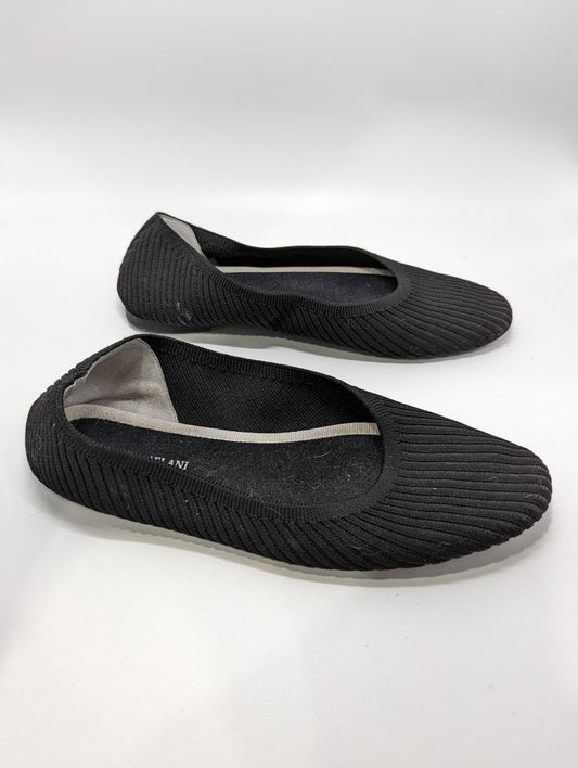 Antonio Melani Black Textured Knit Ballet Flat