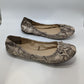 Vince Camuto Taupe Snakeskin Flat