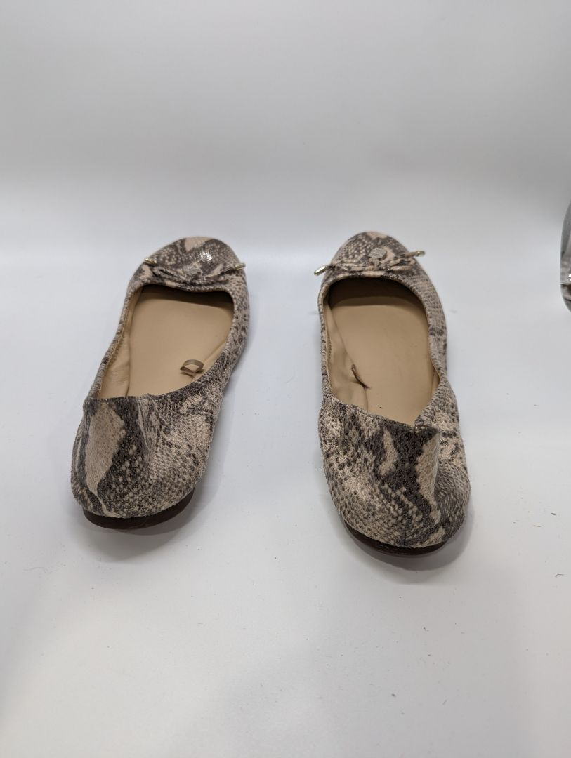 Vince Camuto Taupe Snakeskin Flat