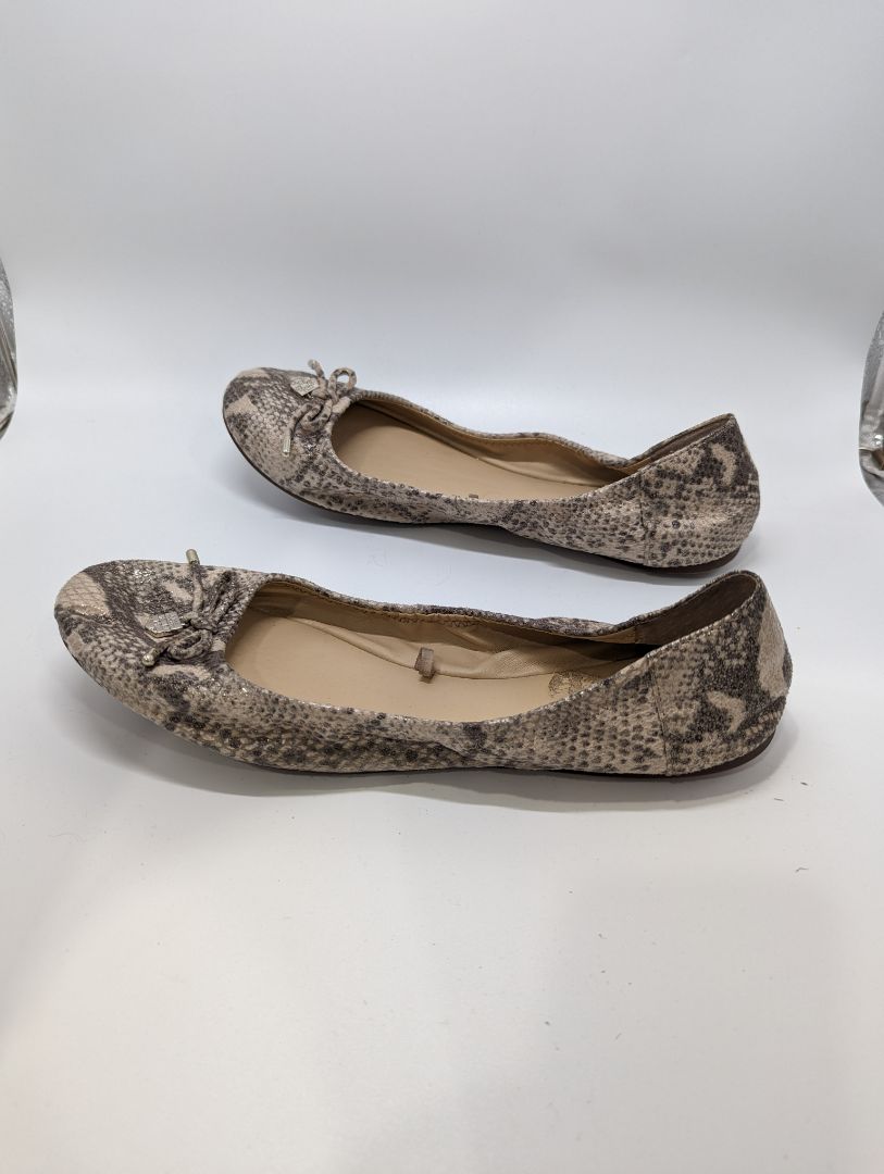 Vince Camuto Taupe Snakeskin Flat