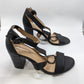 Antonio Melani Black Leather Olyvian Block Heels