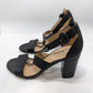 Antonio Melani Black Leather Olyvian Block Heels