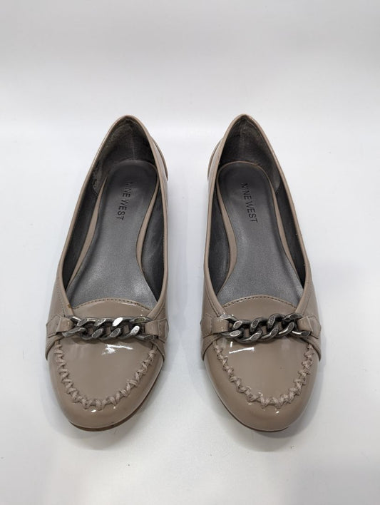 Nine West Nude Patent Leather Loafer Flat