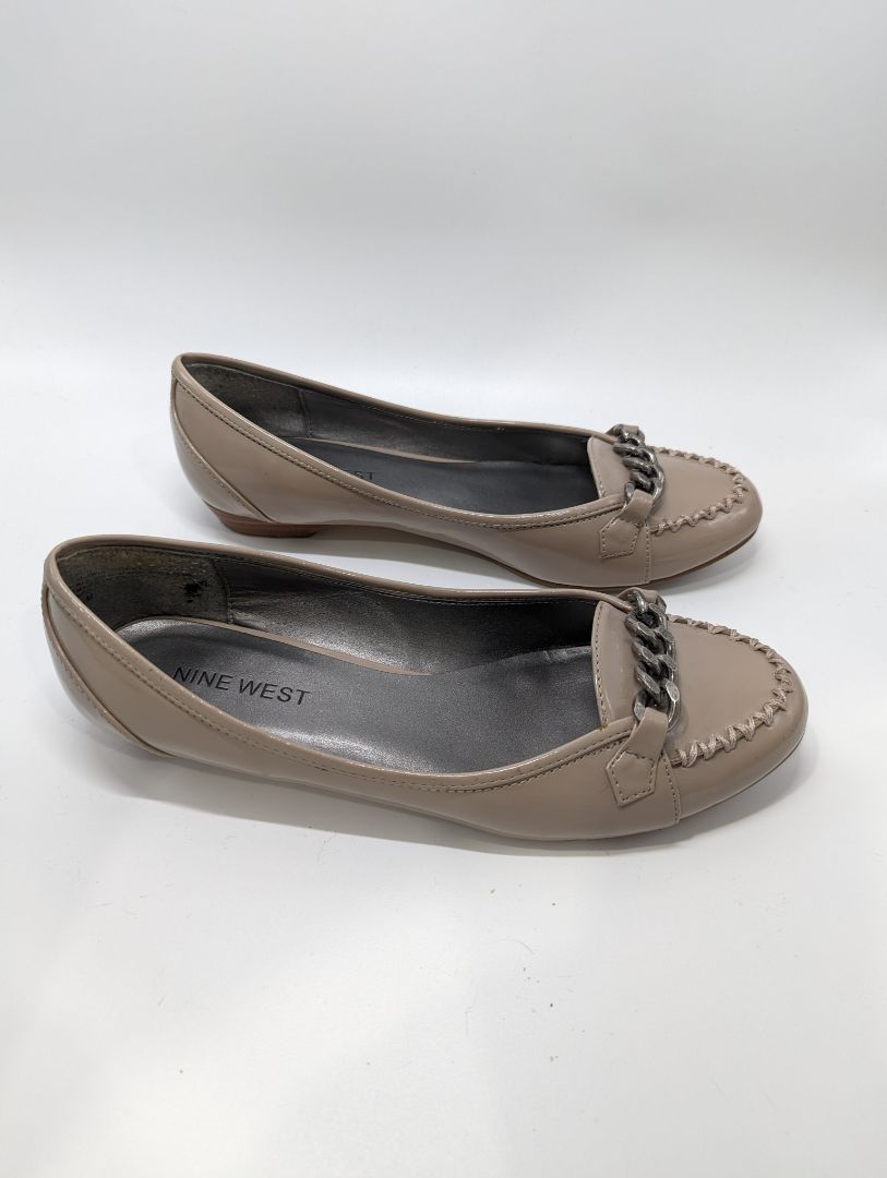 Nine West Nude Patent Leather Loafer Flat