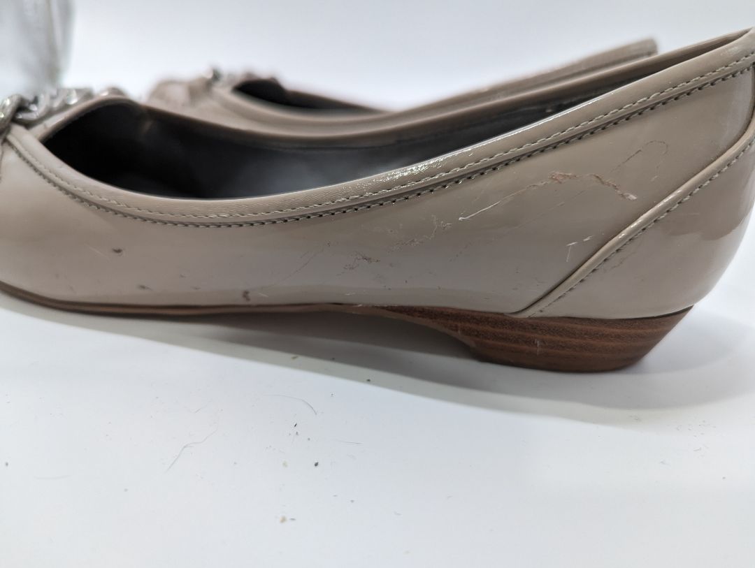 Nine West Nude Patent Leather Loafer Flat