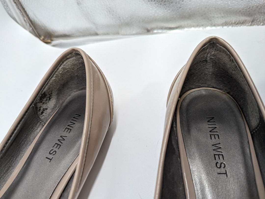 Nine West Nude Patent Leather Loafer Flat