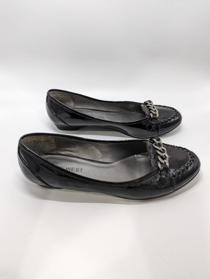 Nine West Black Patent Leather Loafer Flat